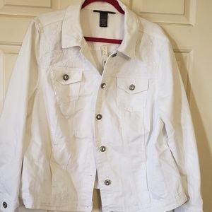White 18/20 Jean Jacket NWT